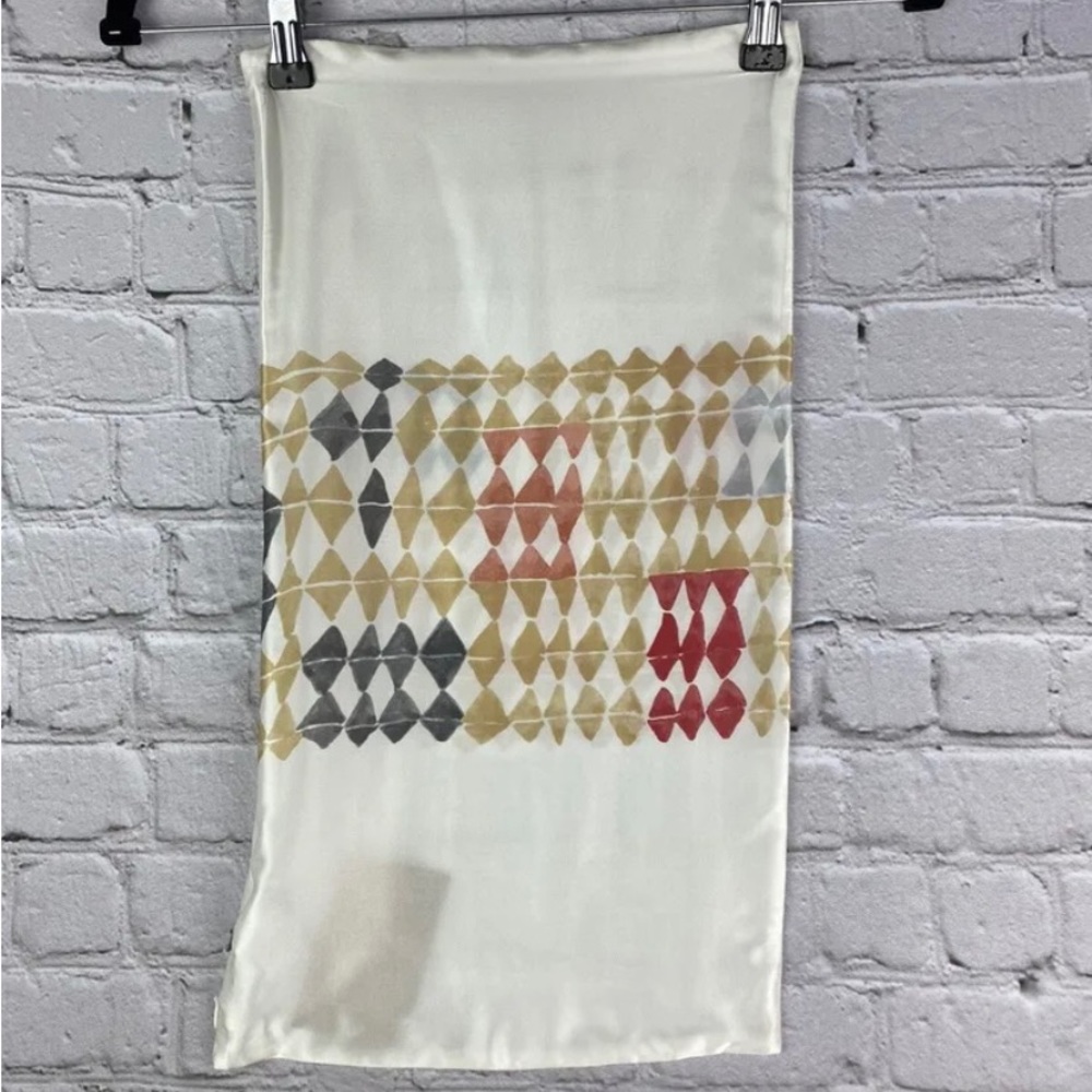 West Elm 100% Silk 12x21 inch Multicolored Pillow Cover NWT